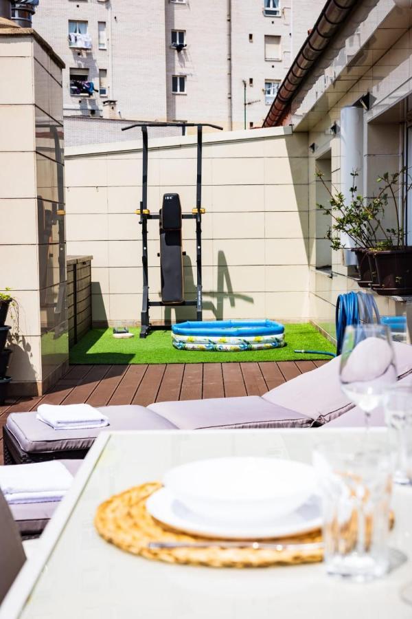 Lujoso Atico Entre 2 Playas Con Garaje, Terraza, Vistas Y Wifi Apartamento Gijón Exterior foto